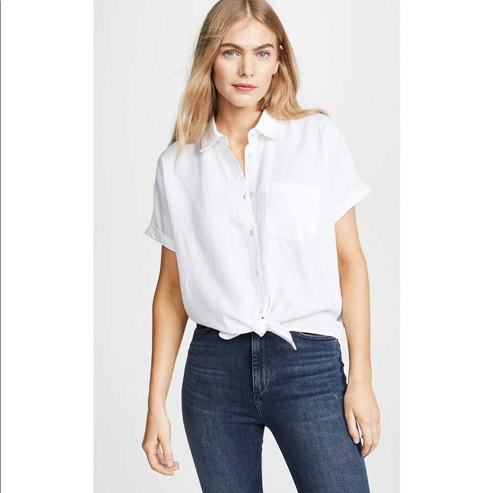 NWT DL1961 Chrystie Linen Tie Top - Size S